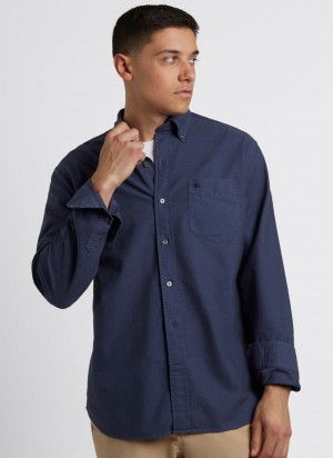 Ben Sherman Beatnik Oxford Garment Dye Hemd Indigo | 43850LJNY