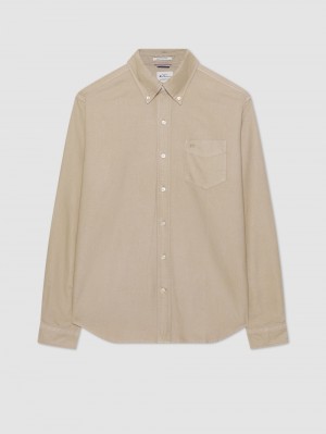 Ben Sherman Beatnik Oxford Garment Dye Hemd Grau | 41792KYOS