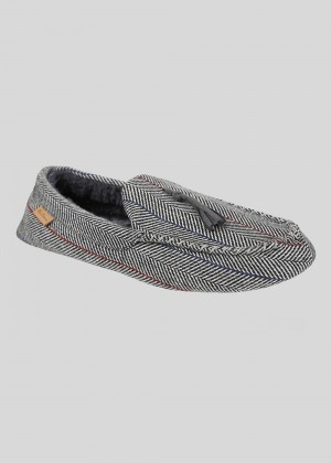 Ben Sherman Cliveden House Moccasin Slipper Grau | 58372WIPU