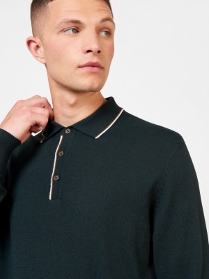 Ben Sherman Tipped Merino Pullover Mit Rollkragen Dunkelgrün | 15389QRLZ