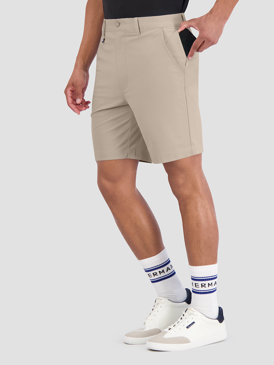 Ben Sherman 4Way Stretch Tech Kurze Hose Khaki | 95763RUHM