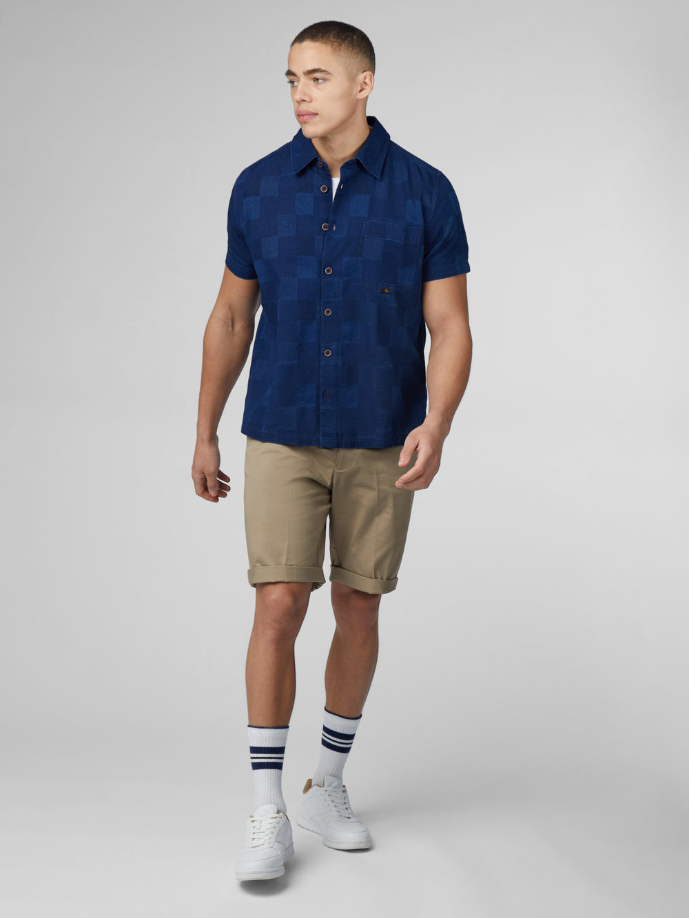 Ben Sherman B by Ben Sherman Indigo Check Hemd Navy | 38217ENKO