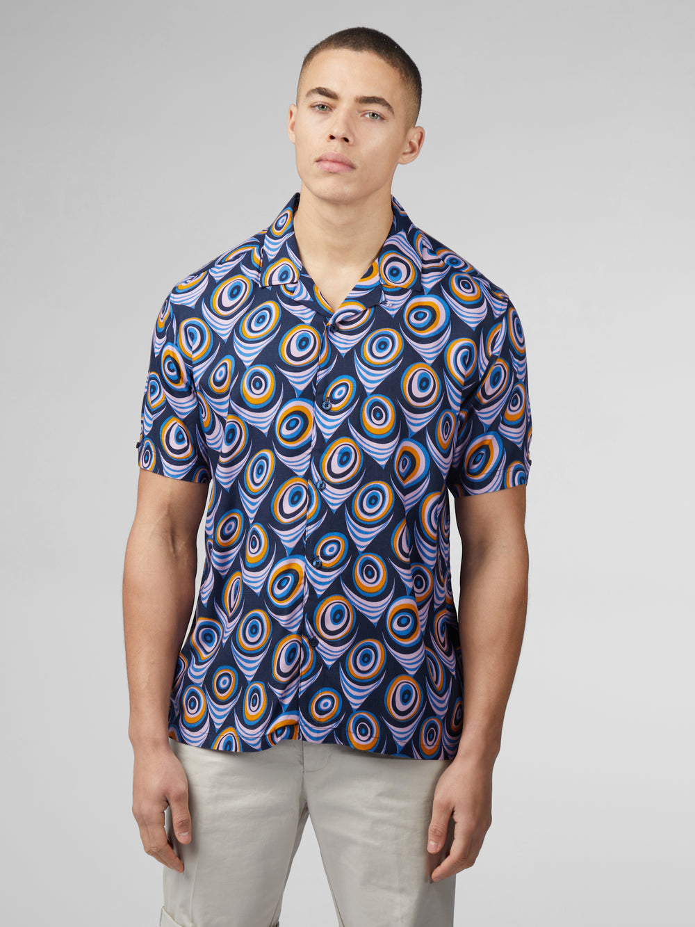 Ben Sherman B by Ben Sherman Psychedelic Print Hemd Lila | 97304PHKC