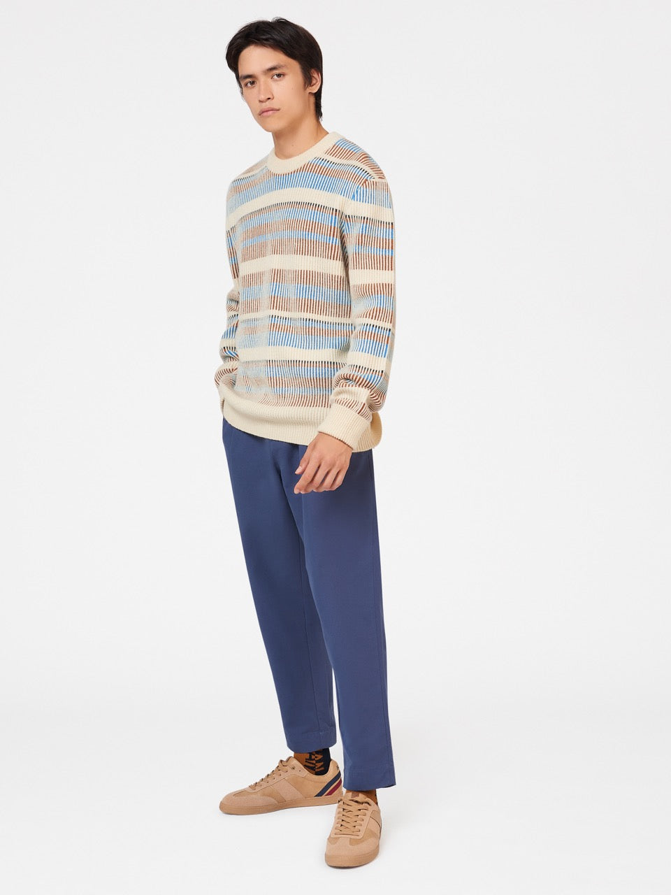 Ben Sherman B by Ben Sherman Stripe Strickwaren Weiß | 90864AOVS