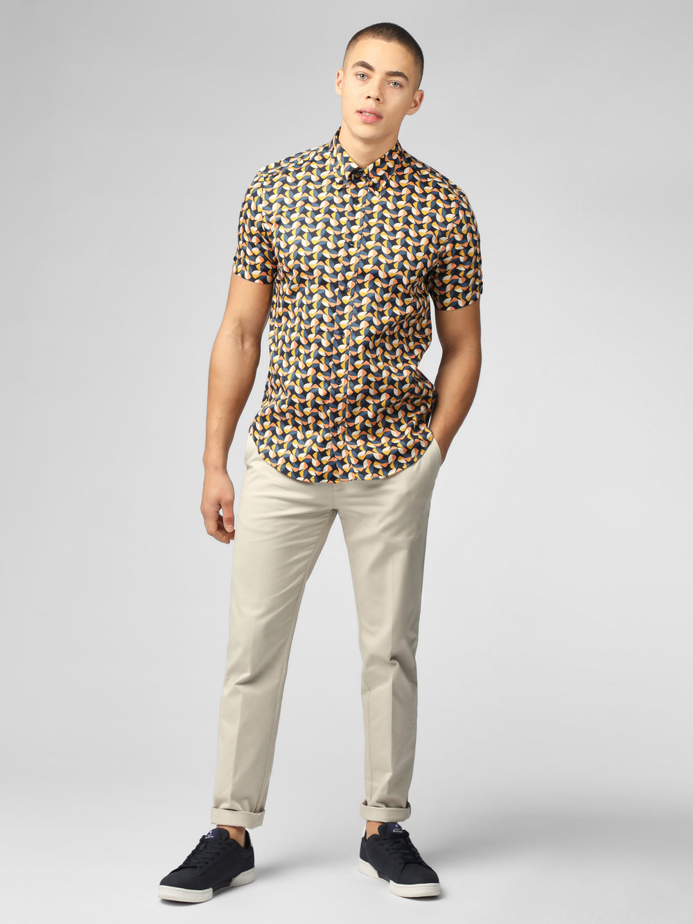 Ben Sherman Bahaus Geo Hemd Gelb | 16059WVCJ