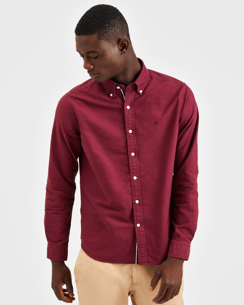 Ben Sherman Beatnik Oxford Garment Dye Hemd Bordeaux | 35607GBFW