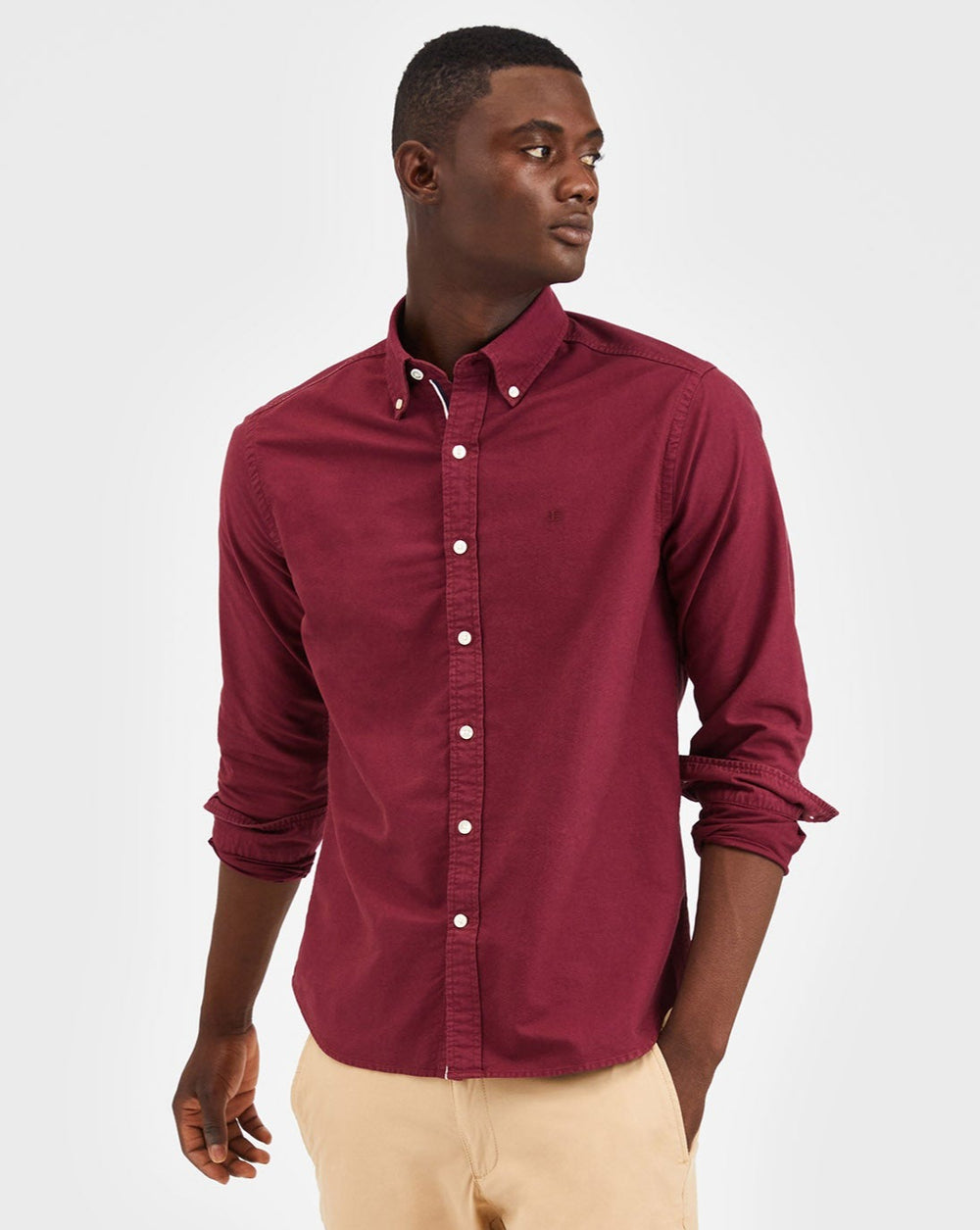 Ben Sherman Beatnik Oxford Garment Dye Hemd Bordeaux | 35607GBFW