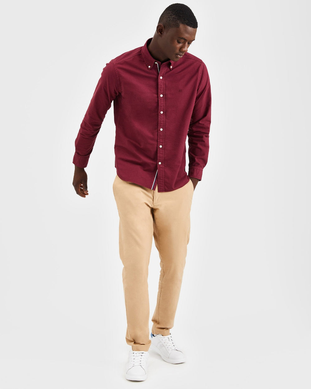 Ben Sherman Beatnik Oxford Garment Dye Hemd Bordeaux | 35607GBFW