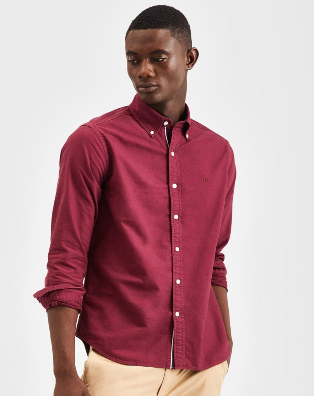 Ben Sherman Beatnik Oxford Garment Dye Hemd Bordeaux | 35607GBFW