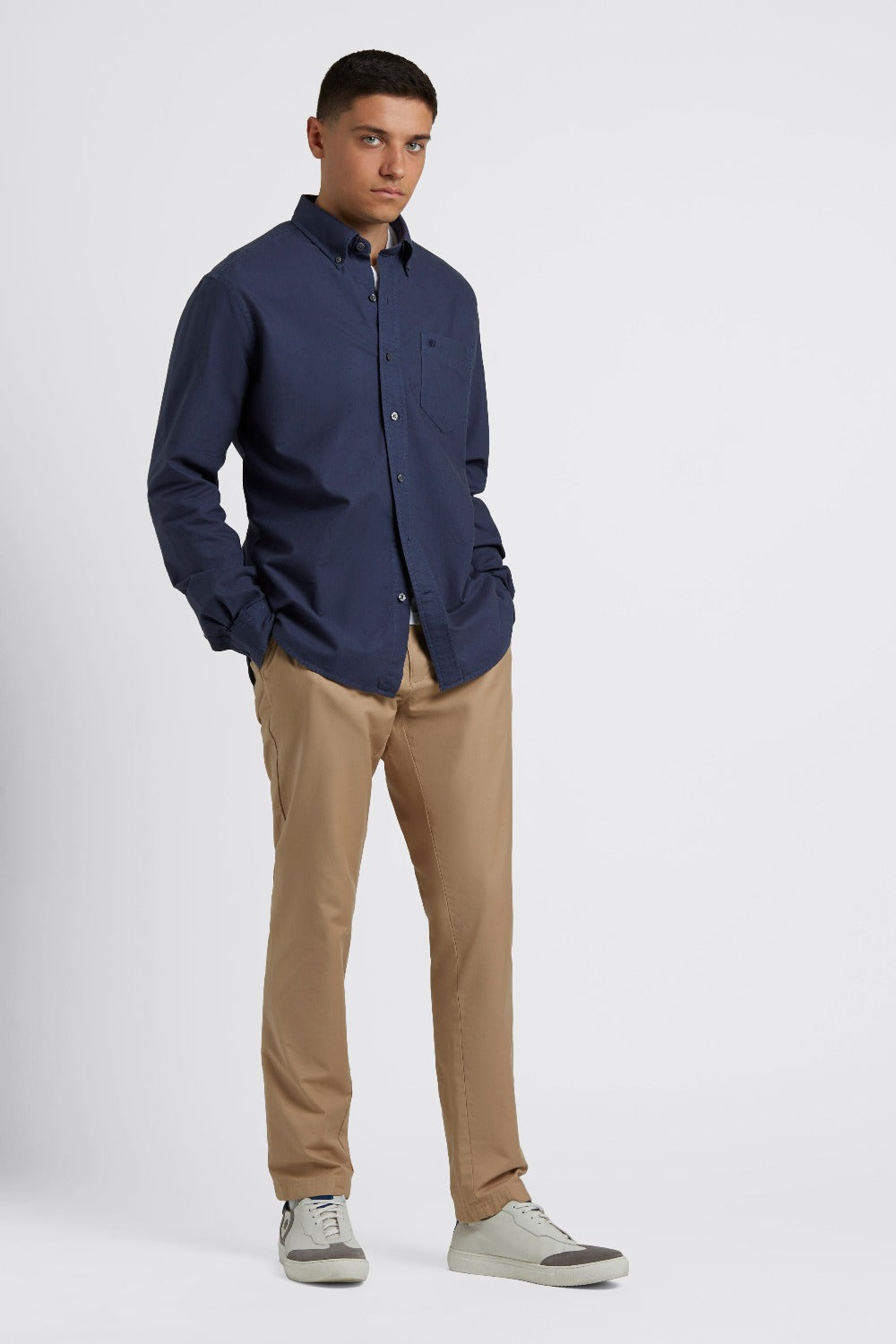 Ben Sherman Beatnik Oxford Garment Dye Hemd Indigo | 43850LJNY