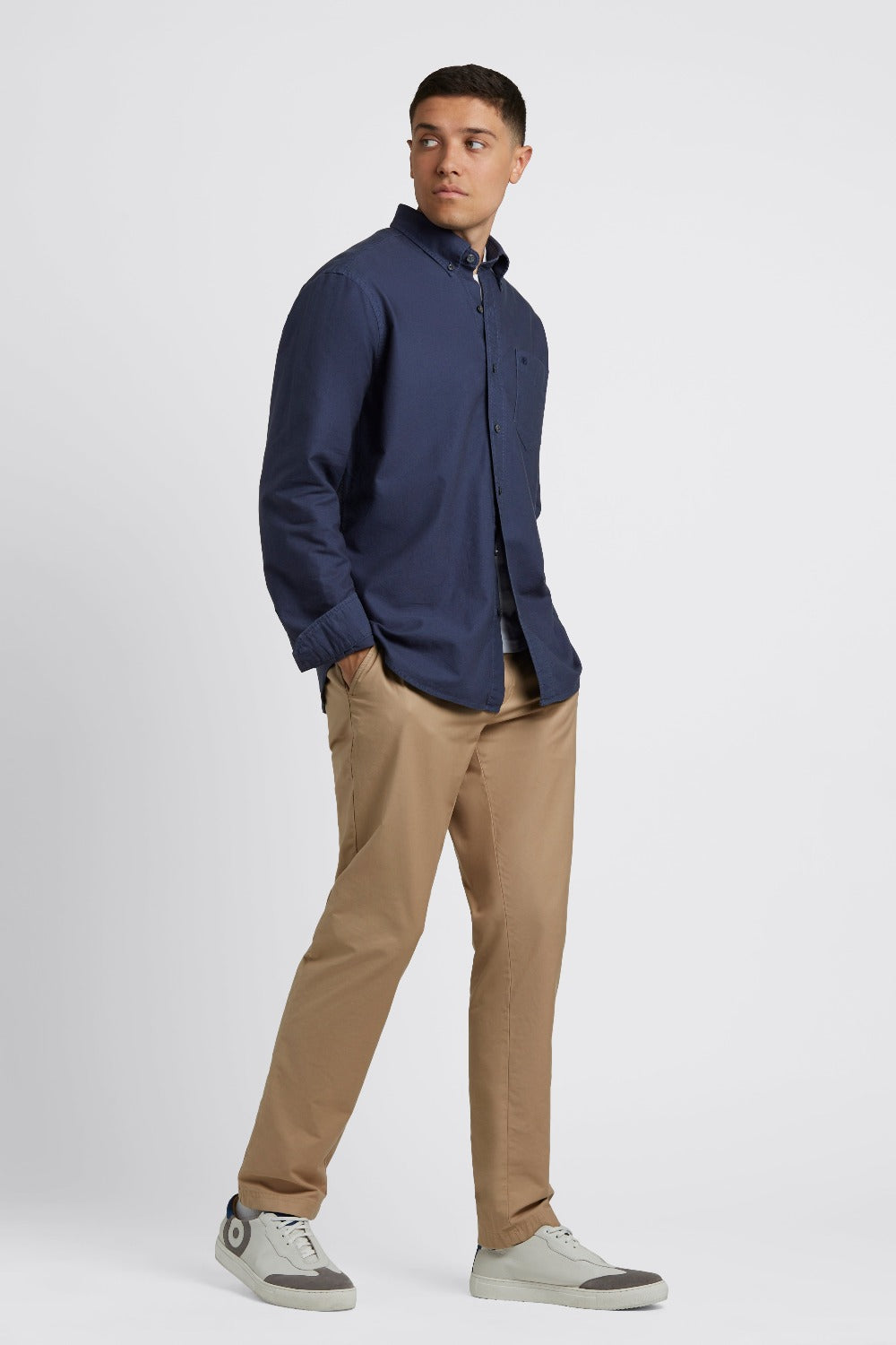 Ben Sherman Beatnik Oxford Garment Dye Hemd Indigo | 43850LJNY