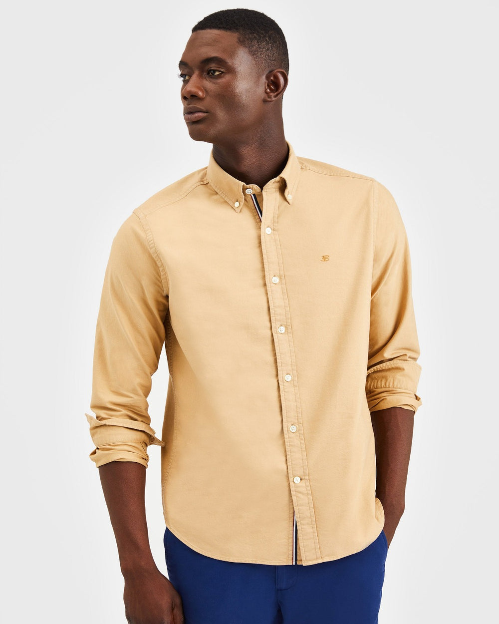 Ben Sherman Beatnik Oxford Garment Dye Hemd Khaki | 90731MYLZ