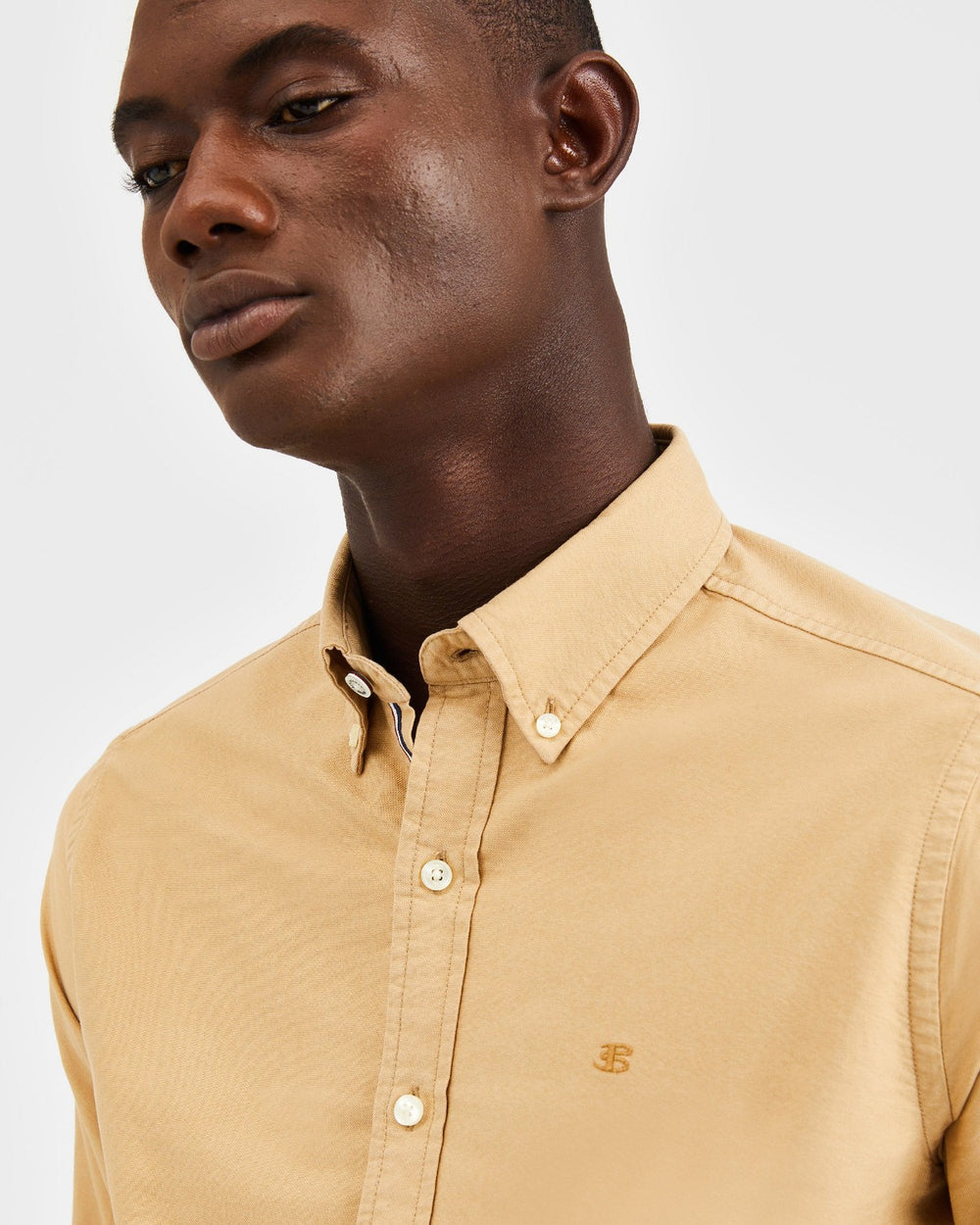 Ben Sherman Beatnik Oxford Garment Dye Hemd Khaki | 90731MYLZ