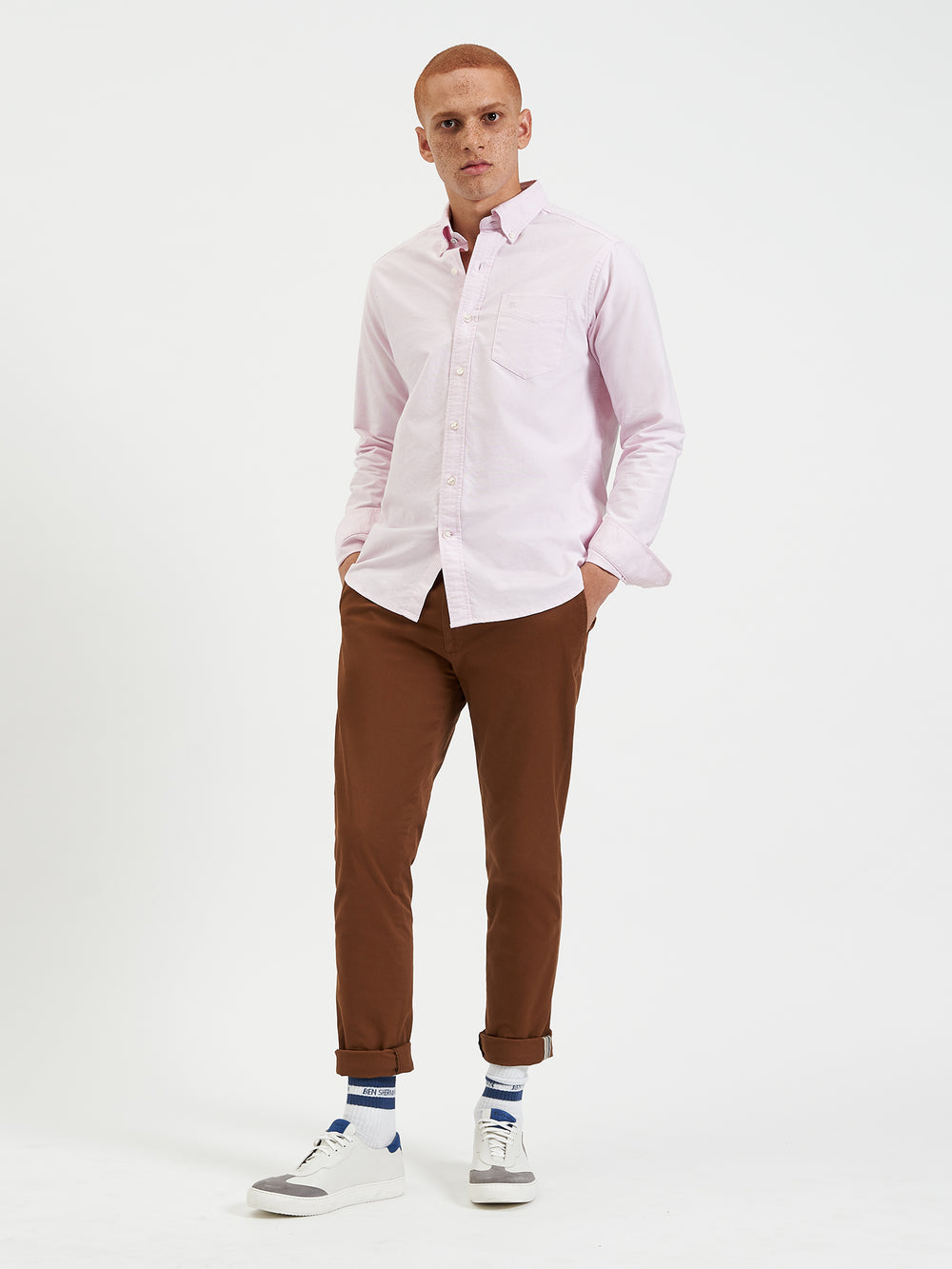 Ben Sherman Brighton Oxford Organic Hemd Rosa | 86254HDZT