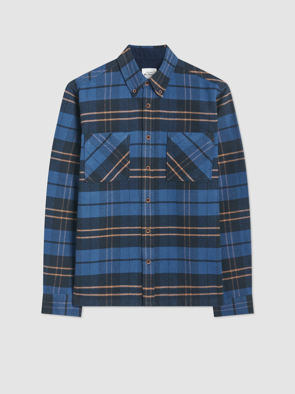 Ben Sherman Brushed Ivy Check Hemd Blau | 56034MLXF