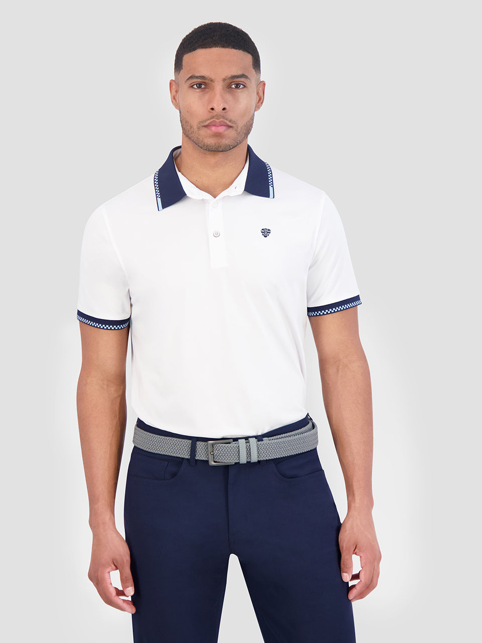 Ben Sherman Checker Rib Air Pique Sports Fit Polo Shirts Weiß | 30524HRJD