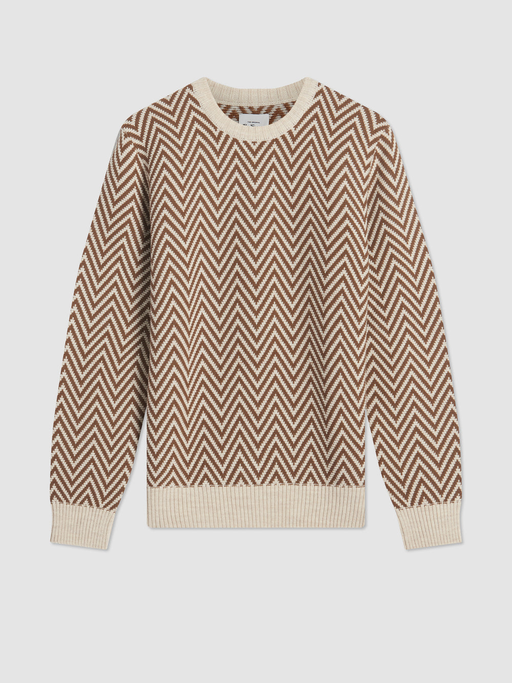 Ben Sherman Chevron Jacquard Crewneck Strickwaren Weiß | 95412CWTF