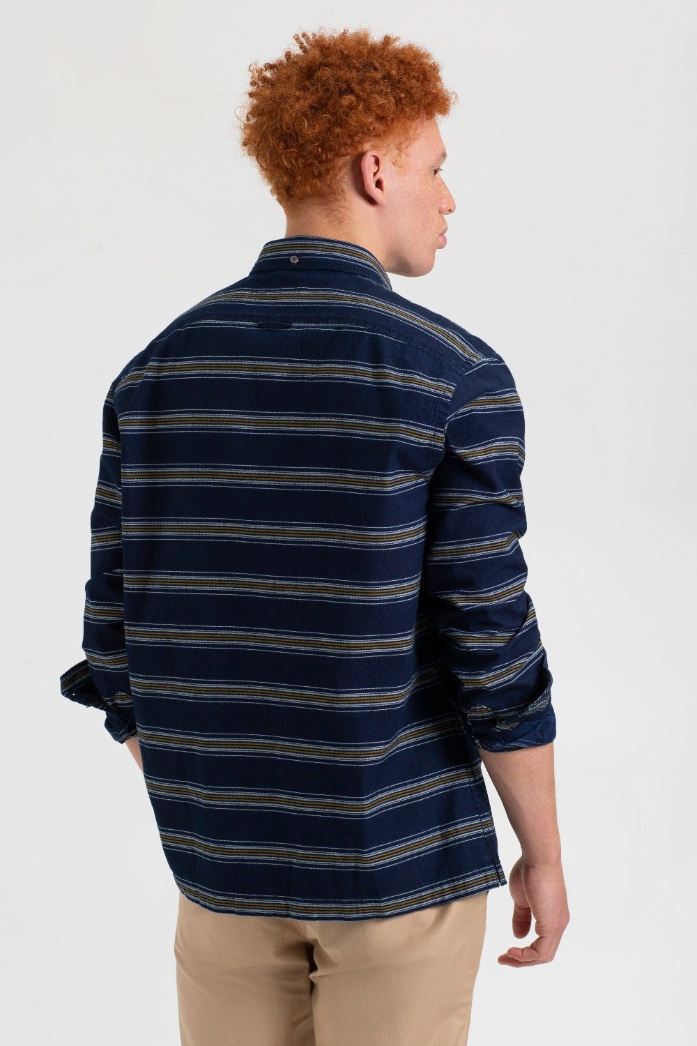 Ben Sherman Dalston Blues Long Sleeve Indigo Stripe Hemd Indigo | 21805LQWR