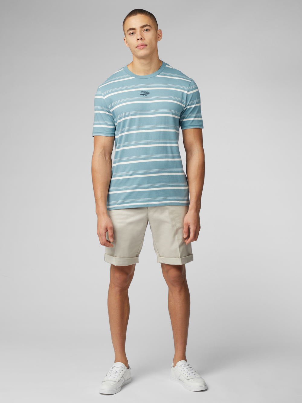 Ben Sherman Fine Stripe T-Shirt Blau | 23195AOSC