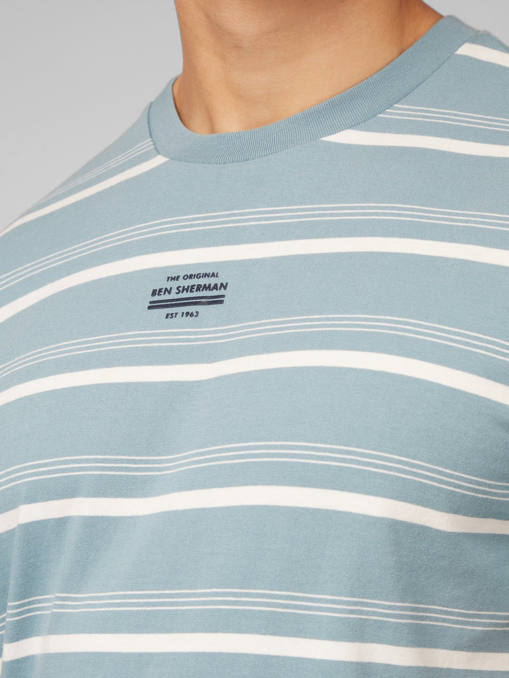 Ben Sherman Fine Stripe T-Shirt Blau | 23195AOSC