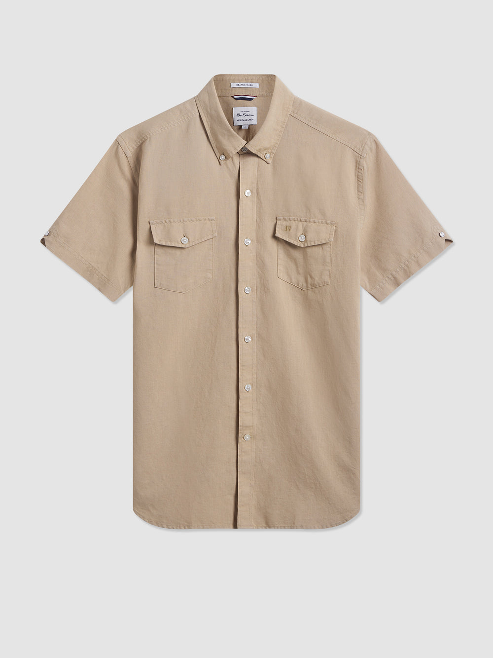 Ben Sherman Garment Dye Linen Hemd Braun | 68145OBQC