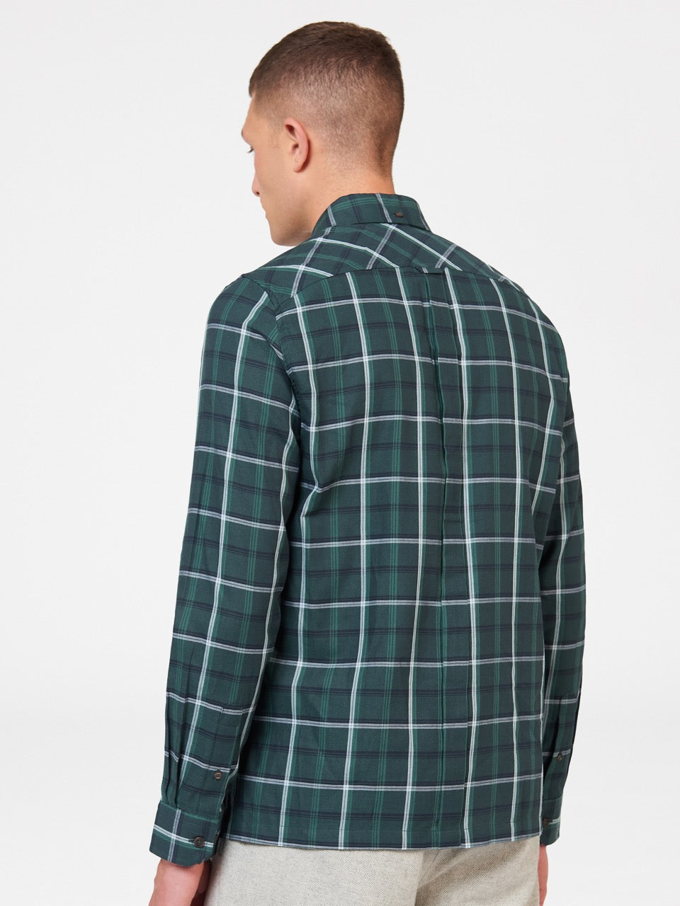 Ben Sherman Grid Check Hemd Grün | 79526XOUE