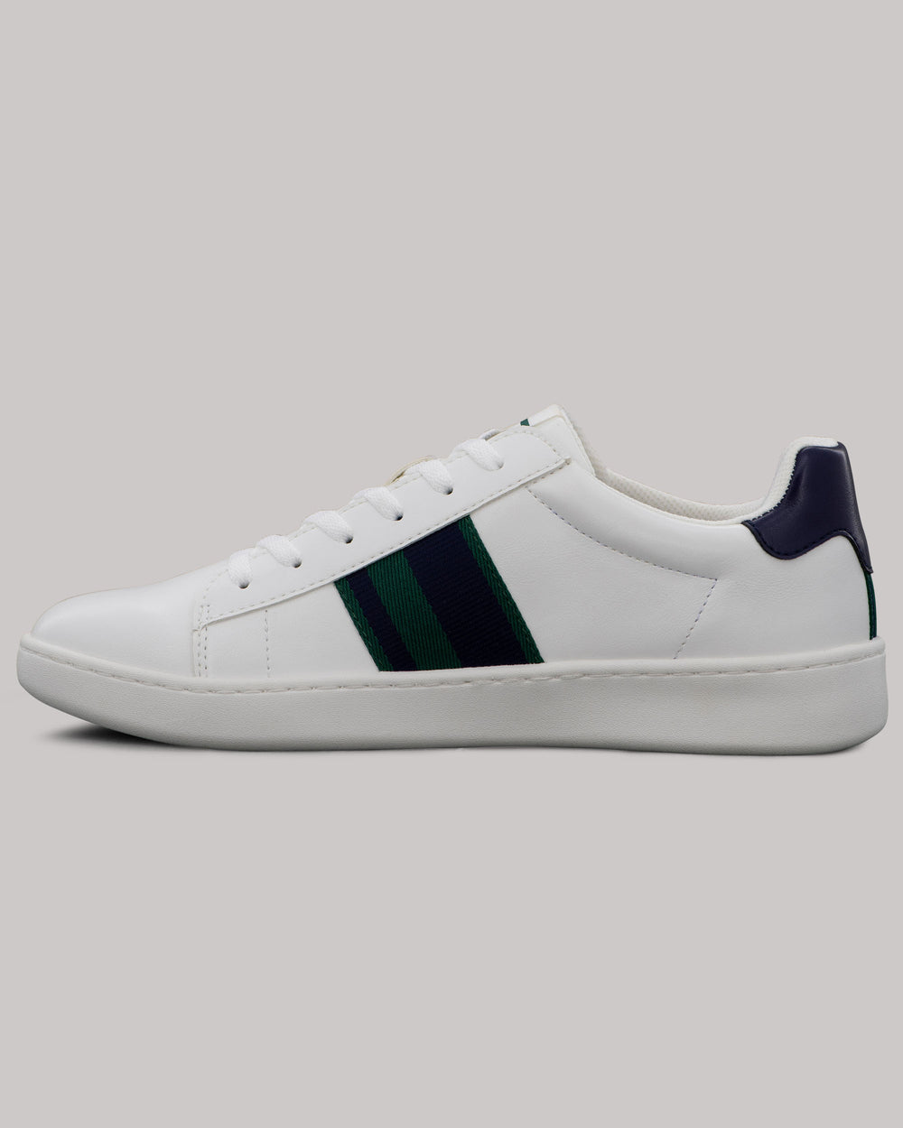 Ben Sherman Hampton Stripe Sneakers Weiß Navy Grün | 15382IYMA