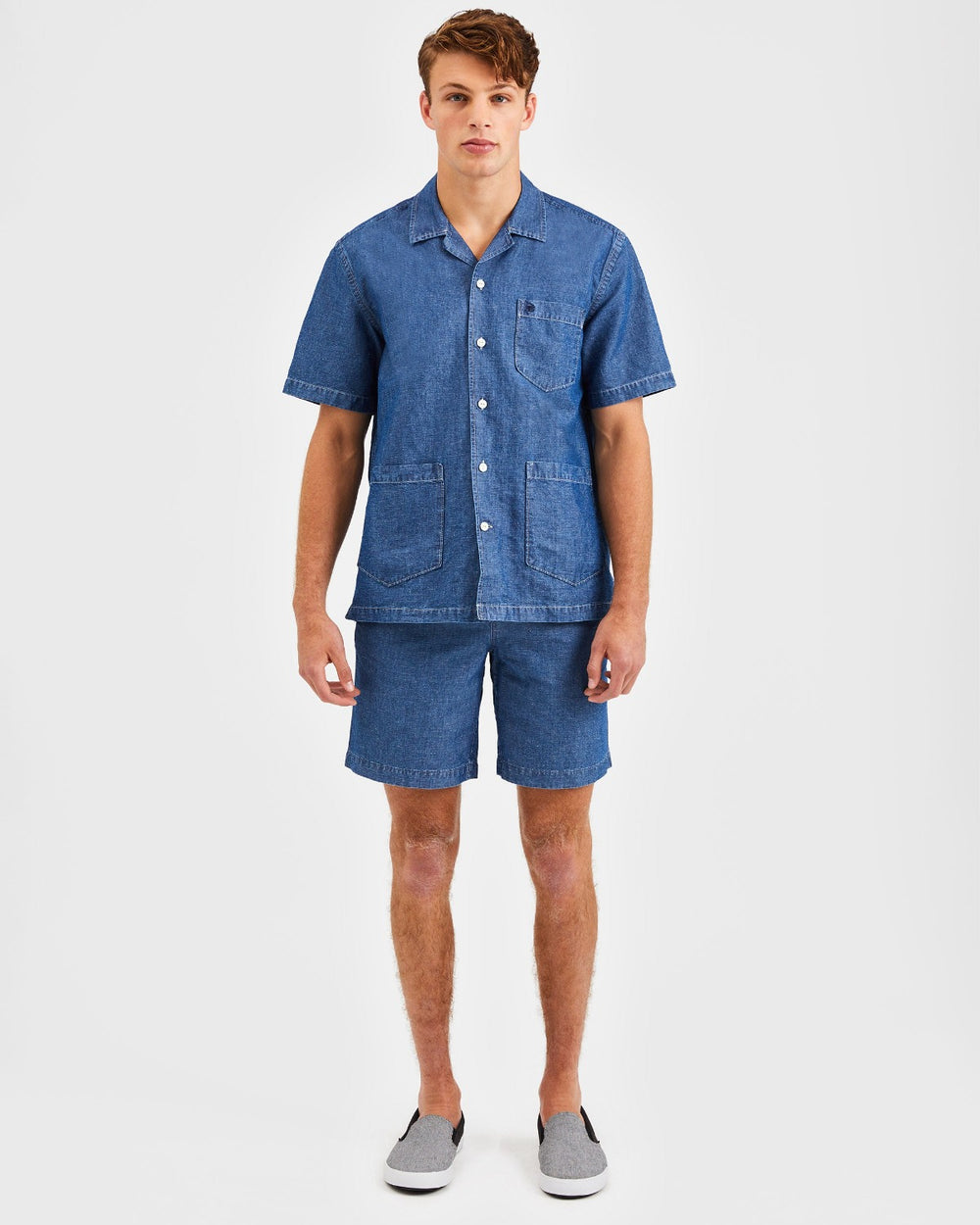 Ben Sherman Hastings Garment Dye Chambray Hemd Indigo | 23156GMNQ