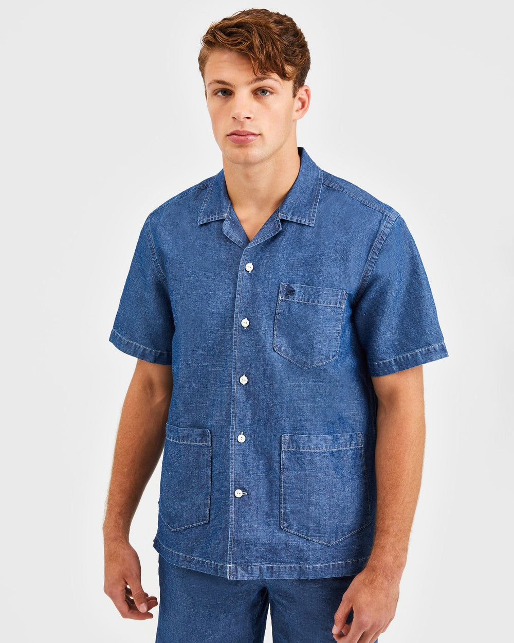 Ben Sherman Hastings Garment Dye Chambray Hemd Indigo | 23156GMNQ