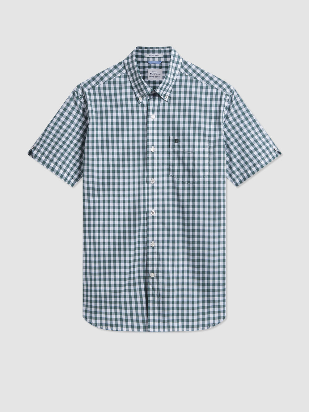 Ben Sherman House Poplin Gingham Hemd Olivgrün | 69843JVOQ