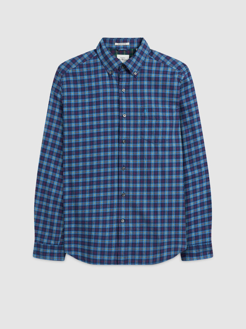 Ben Sherman House Tartan Twill Hemd Navy | 63195NXRT