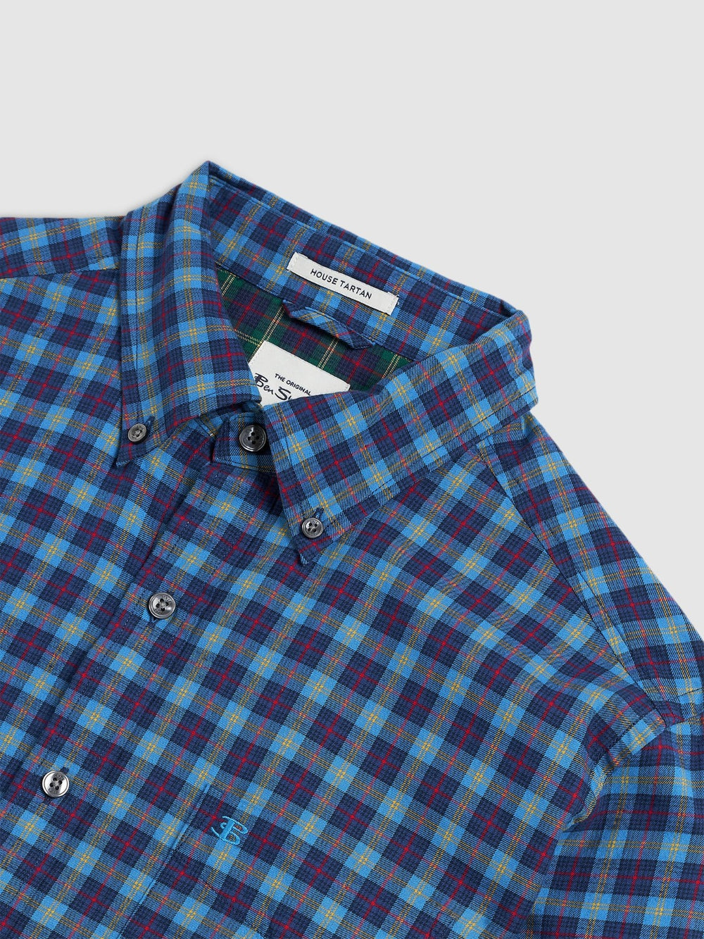 Ben Sherman House Tartan Twill Hemd Navy | 63195NXRT