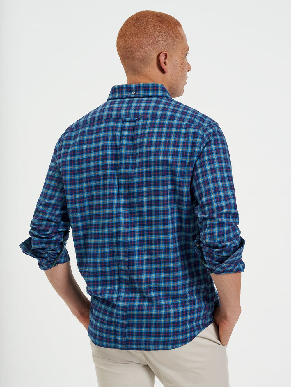 Ben Sherman House Tartan Twill Hemd Navy | 63195NXRT