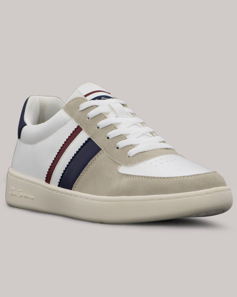 Ben Sherman Hyde Navy Stripe Sneakers Weiß | 58401SBOJ