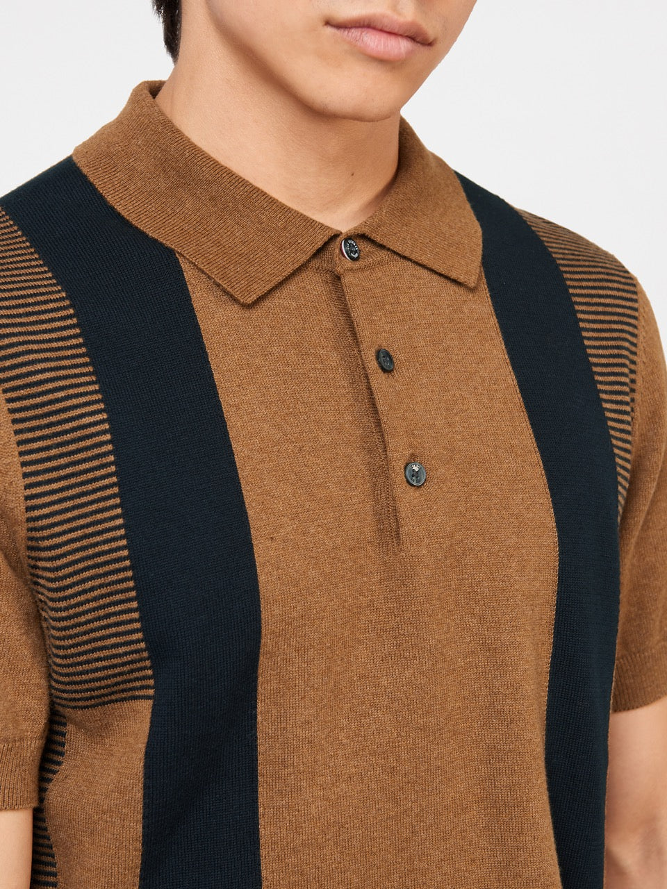 Ben Sherman Intarsia Stripe Pullover Mit Rollkragen Braun | 31489BSZW