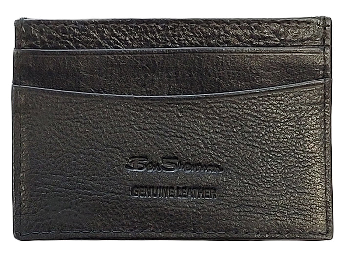 Ben Sherman Koki Leather Card Holder Geldbörse Schwarz | 46852UPOB