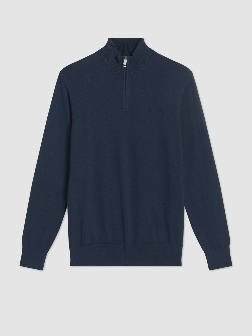 Ben Sherman Merino Half-Zip Strickwaren Navy | 15267PHNM