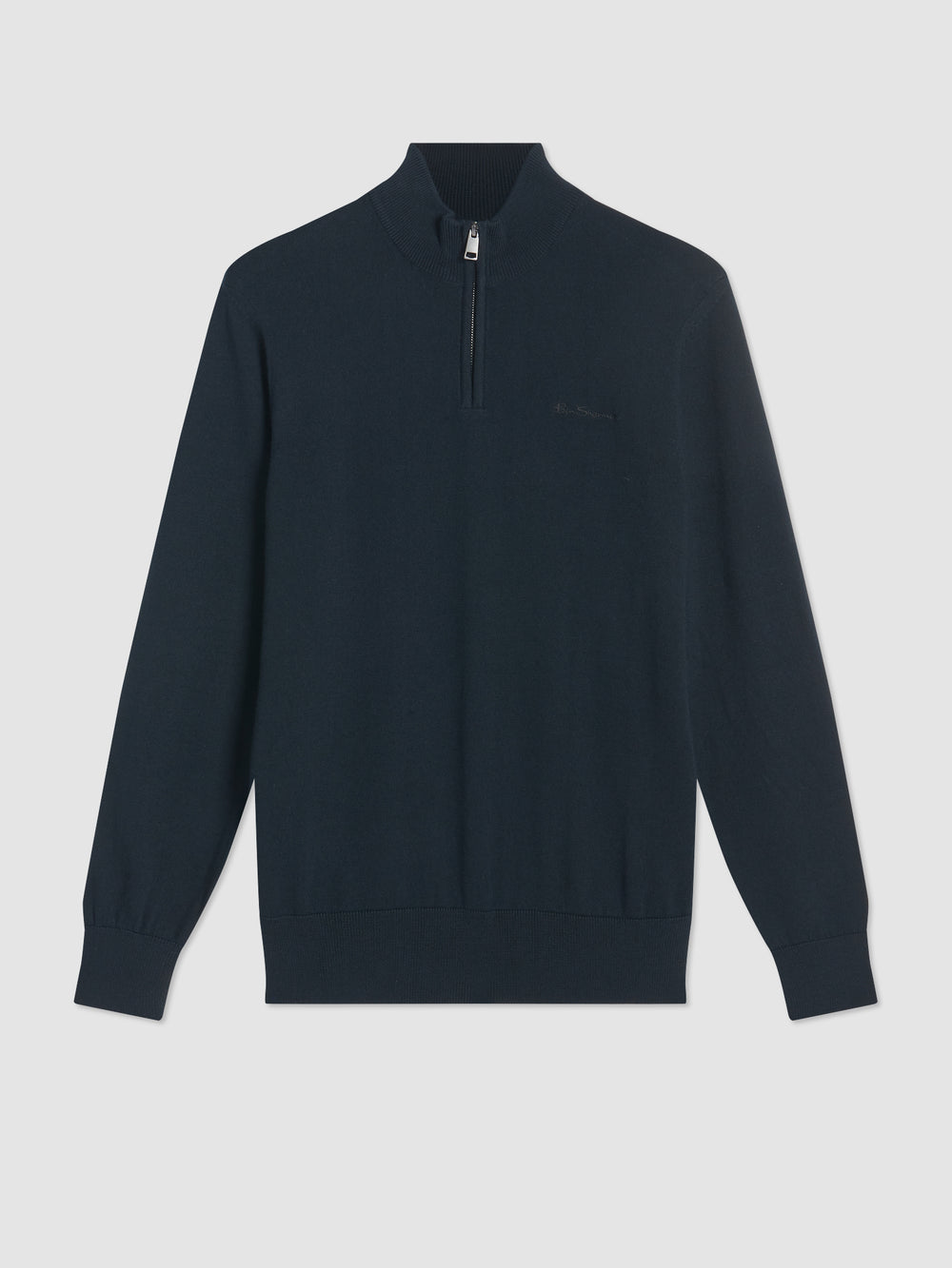 Ben Sherman Merino Half-Zip Strickwaren Schwarz | 12347FYOP