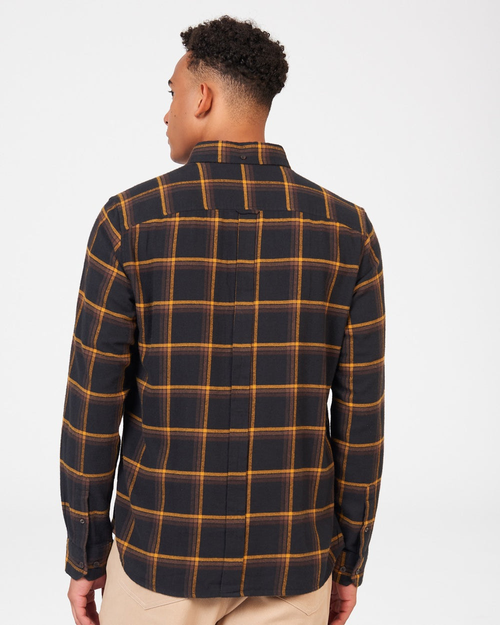 Ben Sherman Oversized Brushed Check Hemd Schwarz | 57390OSGA