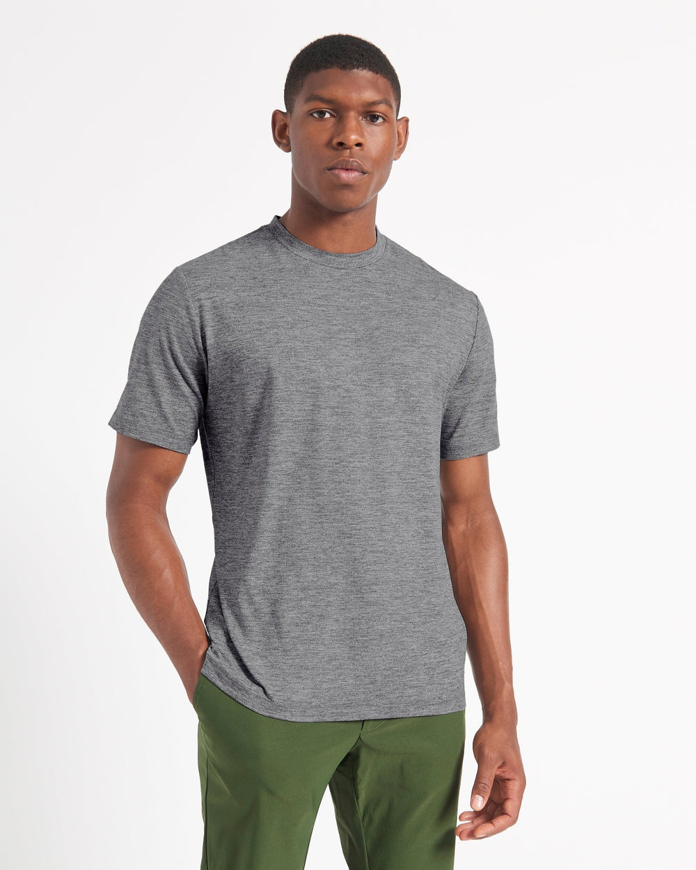 Ben Sherman Performance Stretch Marl T-Shirt Grau | 79160MBVZ