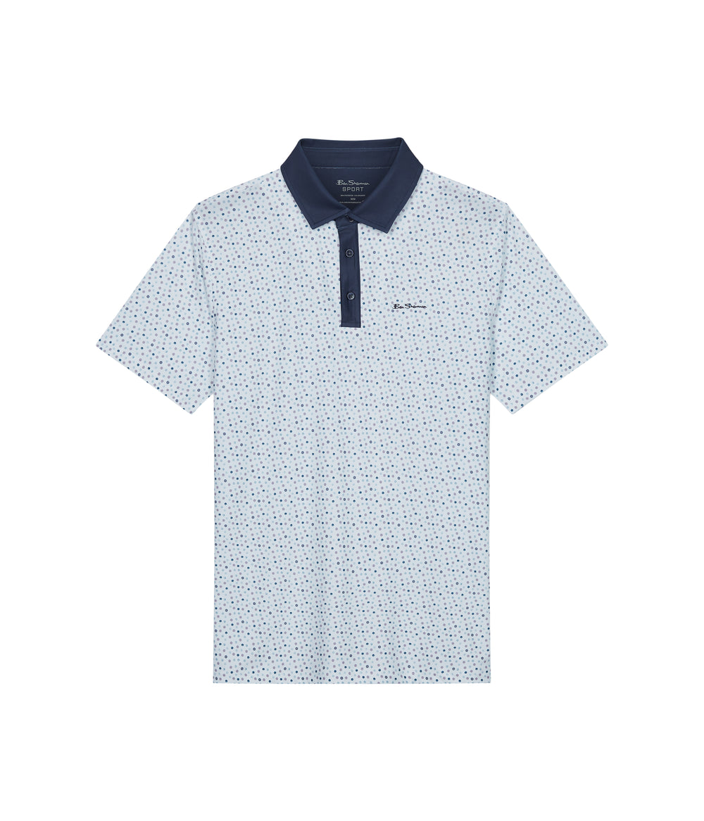 Ben Sherman Polka Dots Tech Jersey Sports Fit Polo Shirts Weiß | 38629SJET