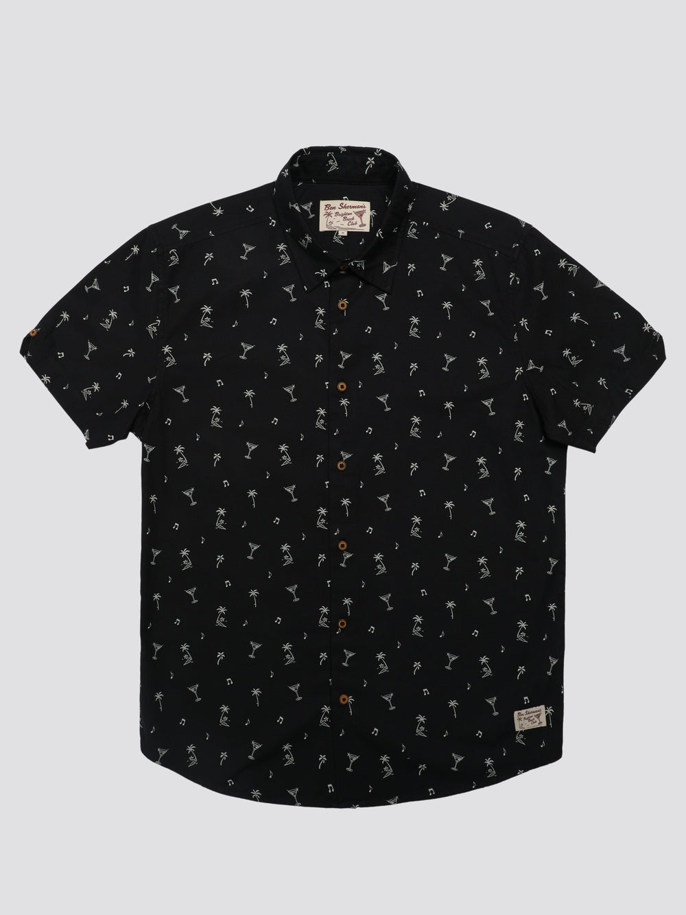 Ben Sherman Scattered Hemd Schwarz | 76120HSTW