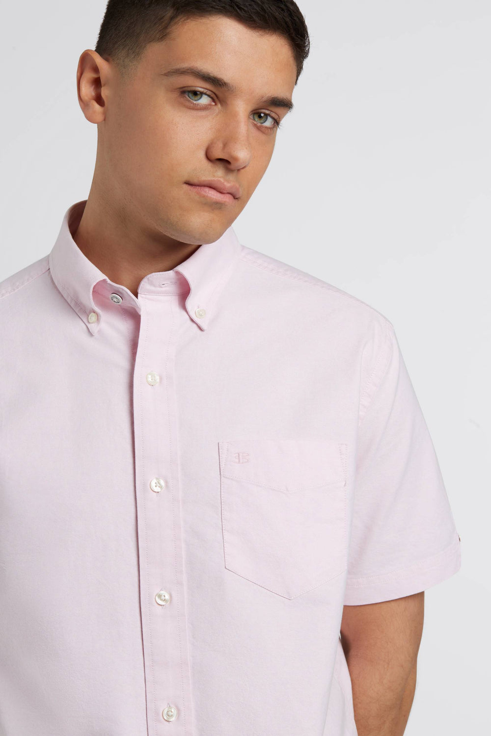 Ben Sherman Short Sleeve Brighton Oxford Organic Hemd Rosa | 71083SUED