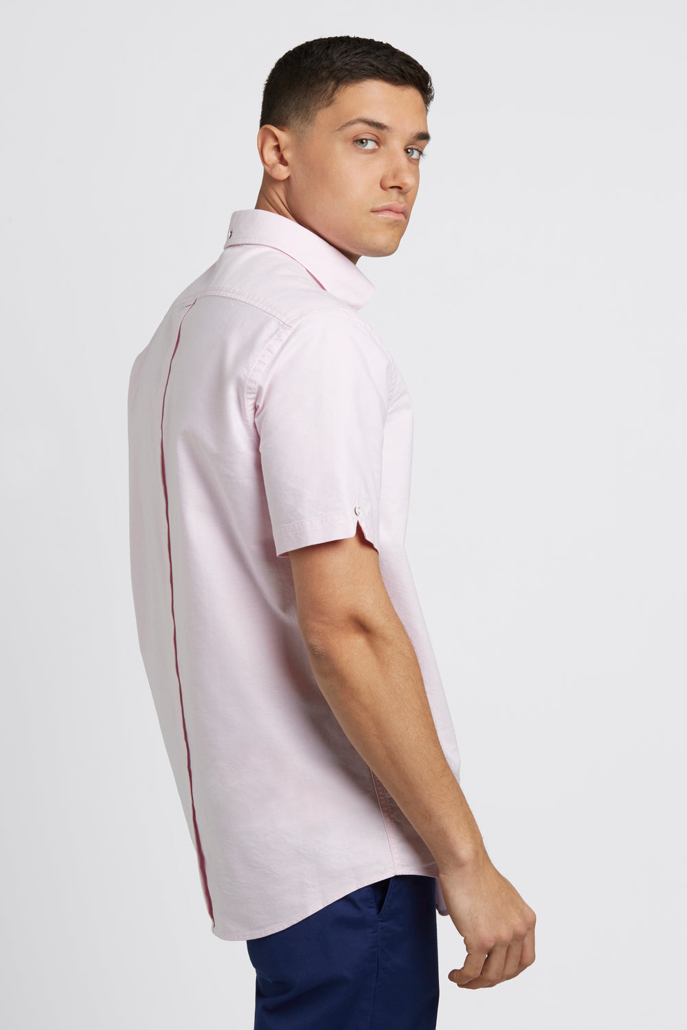 Ben Sherman Short Sleeve Brighton Oxford Organic Hemd Rosa | 71083SUED