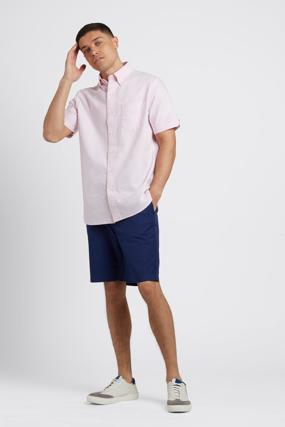 Ben Sherman Short Sleeve Brighton Oxford Organic Hemd Rosa | 71083SUED