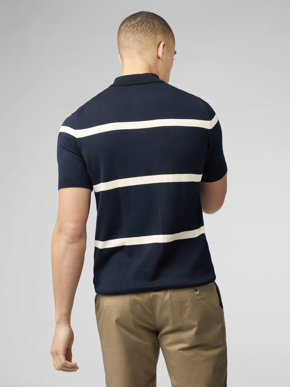 Ben Sherman Signature Argyle Stripe Polo Strickwaren Navy | 26351VGXF