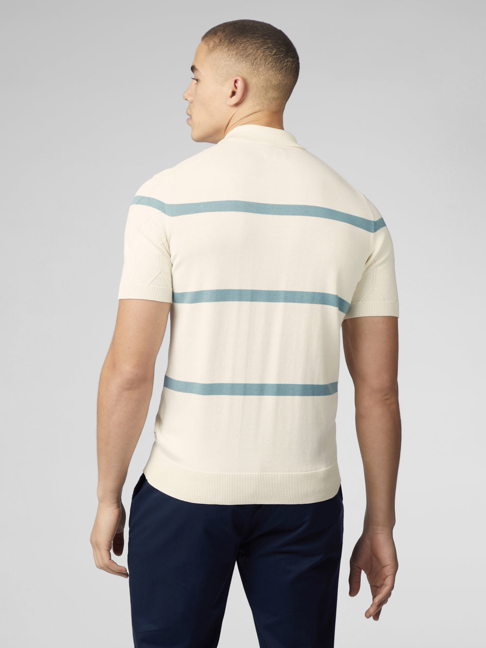 Ben Sherman Signature Argyle Stripe Polo Strickwaren Weiß | 38014NQTW