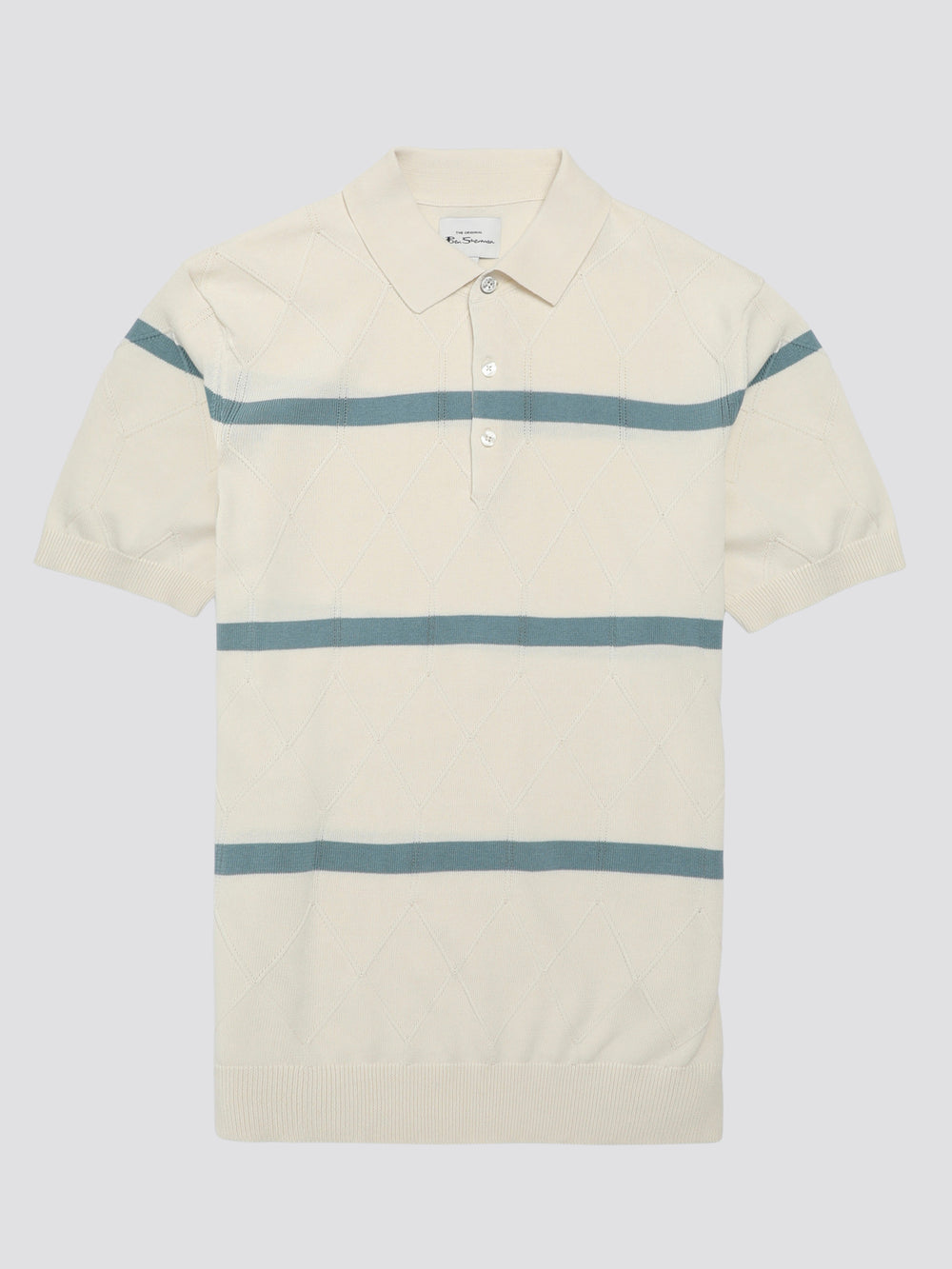 Ben Sherman Signature Argyle Stripe Polo Strickwaren Weiß | 38014NQTW