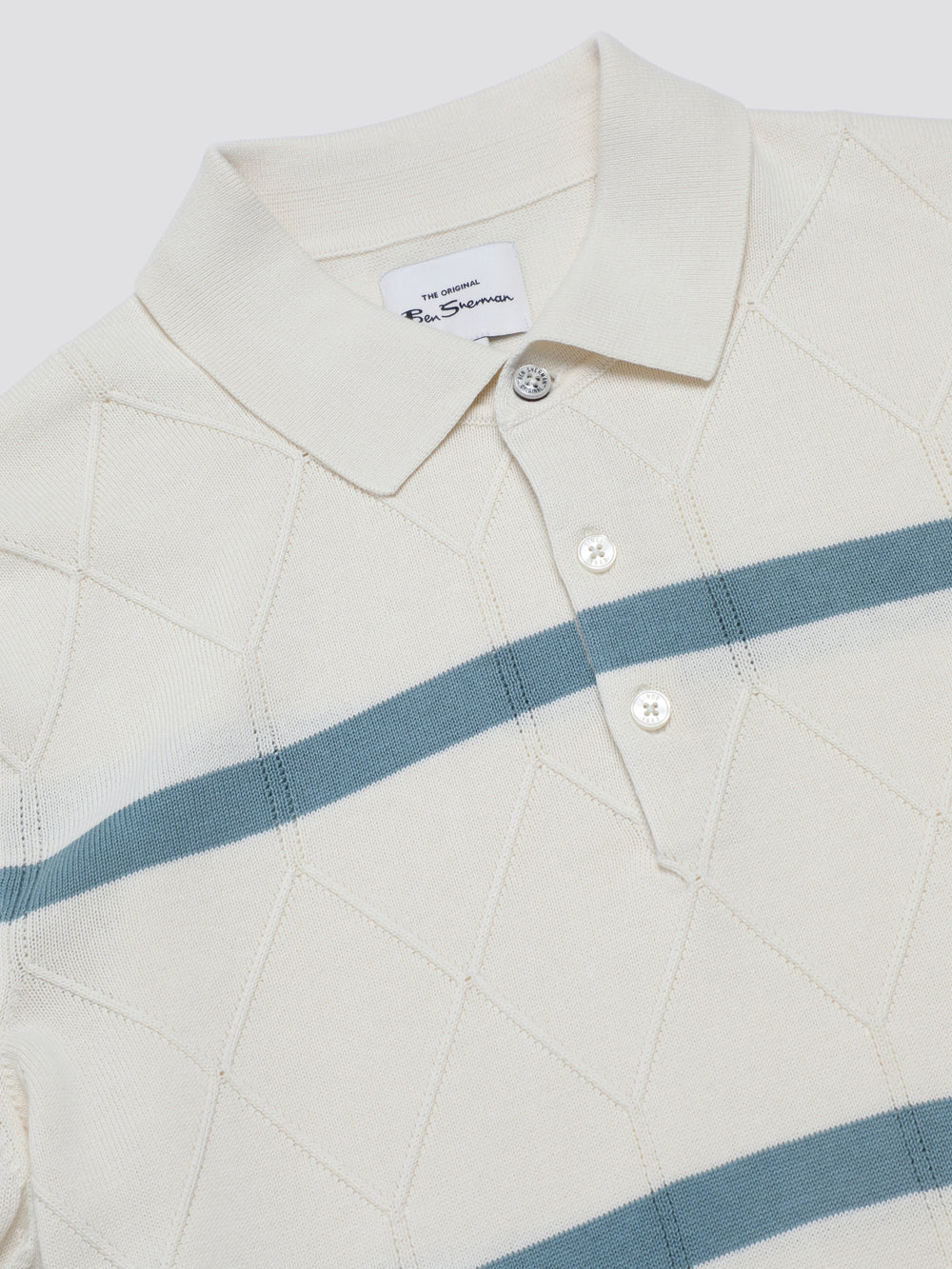 Ben Sherman Signature Argyle Stripe Polo Strickwaren Weiß | 38014NQTW