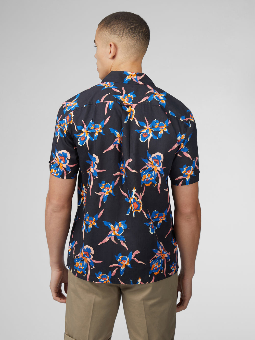 Ben Sherman Signature Botanical Print Hemd Schwarz | 96021GNRT